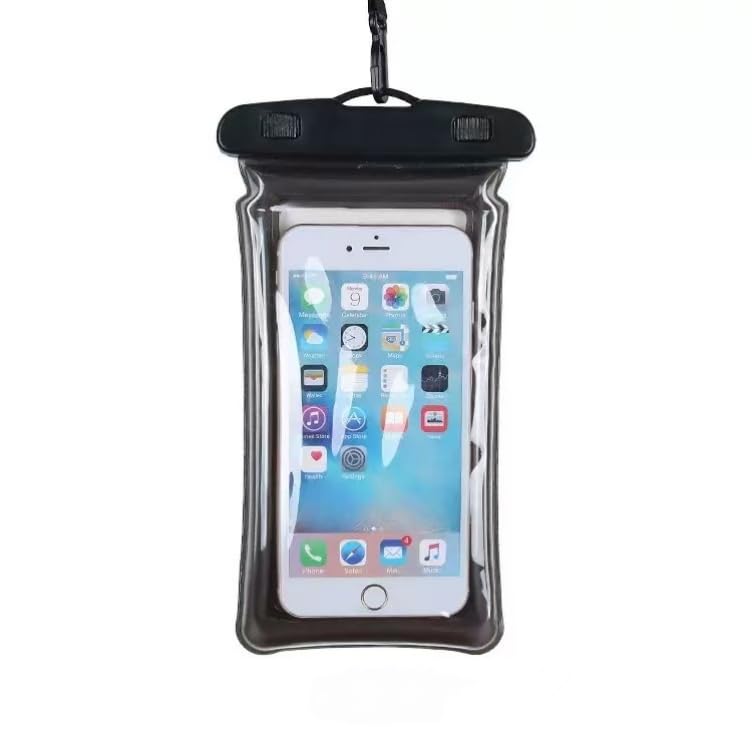 Waterproof Phone Pouch, Waterproof Phone Case for iPhone 15 14 13 12 11 Pro Max, Also for Models Under 7 Inches，Black