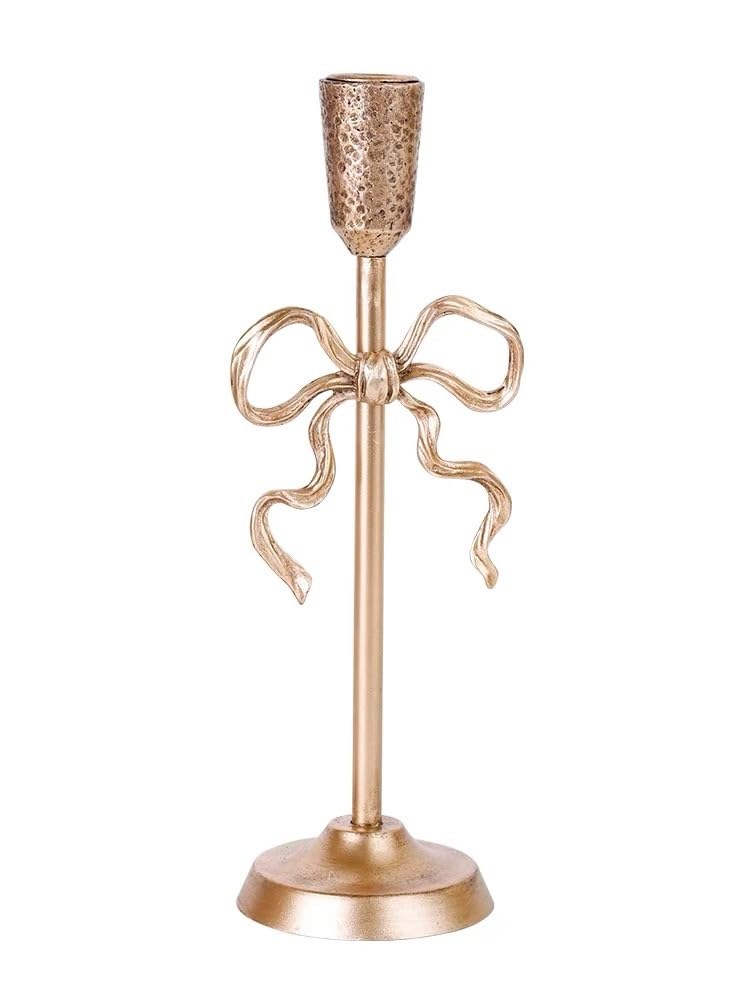 Candlestick Holder Light Luxury Golden Candlestick Ornaments Elegant Candle Holder For Wedding, Church, Halloween, Dining, Home Decor(Large)