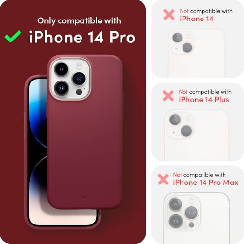 Image of Spigen Cyrill UltraColor Mag | iPhone 14 Pro Case | Red Burgundy iPhone 14 Pro Back Cover | TPU+Poly Carbonate - Sangria