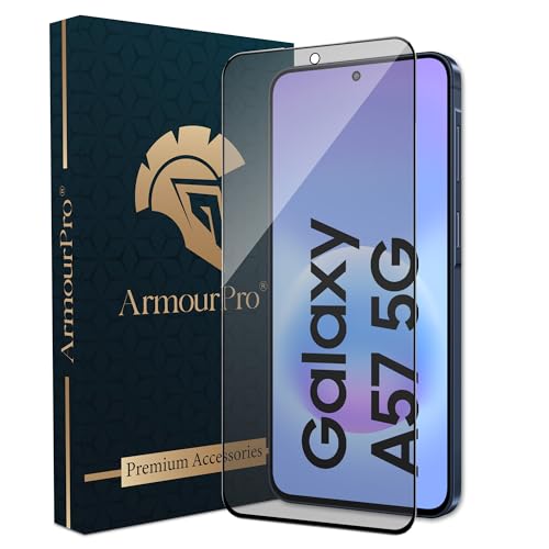 Image of ArmourPro Anti-Glare Matte Tempered Glass for Samsung Galaxy A57, Samsung Galaxy A37, Pack of 2, Anti Fingerprint Screen Protector, 9H Scratch Resistant, Smooth Touch, Full Edge to Edge Coverage