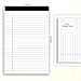 AILZFEI 12pcs Small Note Pad 5x8 College Ruled White Legal Pads Paper Notepads 12 Pack Study Back Writing Pads 5 x 8 Legal Pads Perforated Narrow Ruled Pads of Paper White