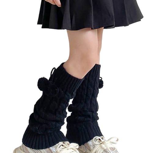 Winter Warm Leg Warmers for Girls Fall Fashion Kawaii Knitted Legwarmers Cute Soft Socks Accessories Kids 3-15 Years