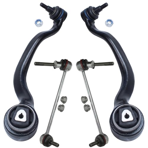 Image of Detroit Axle - Front End Control Arms Kit for 2007-2018 BMW X5 2008-2019 X6, 2 Lower Forward Control Arms with Ball Joints 2 Sway Bar Links 2009 2010 2011 2012 2013 2014 2015 2016 2017 Replacement