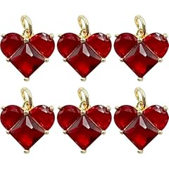 HeartA(14x14mm)-Red-6Pcs