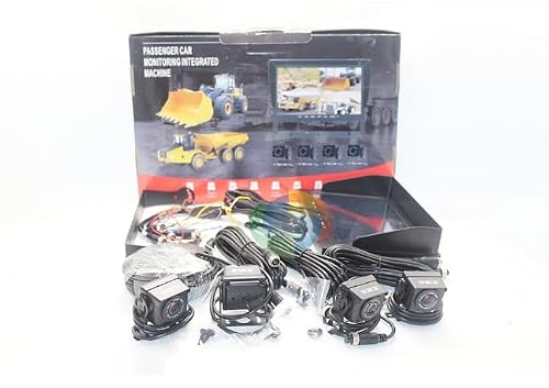 Excavator Surround View Imaging Kit - 1080P HD Camera System with Night Vision for Construction Machinery, Compatible with All Excavators