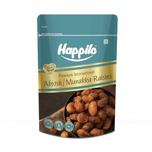Image of Happilo Premium Abjosh Munakka 200g | Large Golden Raisins | Premium Kishmish /Kismis | Naturally Sweet, Healthy Dry Fruits | Rich in Antioxidants & No Artificial Flavours