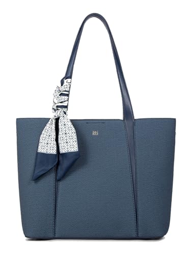 Image of ITTI Capri Tote for Women | Lightweight Three-Compartment Tote Bag with Elegant Scarf Design | Large Capacity Work & Daily Use Bag