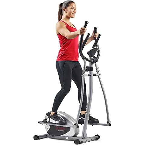 Sunny Health & Fitness Legacy Stepping Elliptical Machine, Total Body Cross Trainer with Ultra-Quiet Magnetic Belt Drive, Low Impact Exercise Equipment, E905 Cover