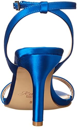 Jewel Badgley Mischka Women's OJAI II Heeled Sandal, Blue Satin, 5 | Image 2