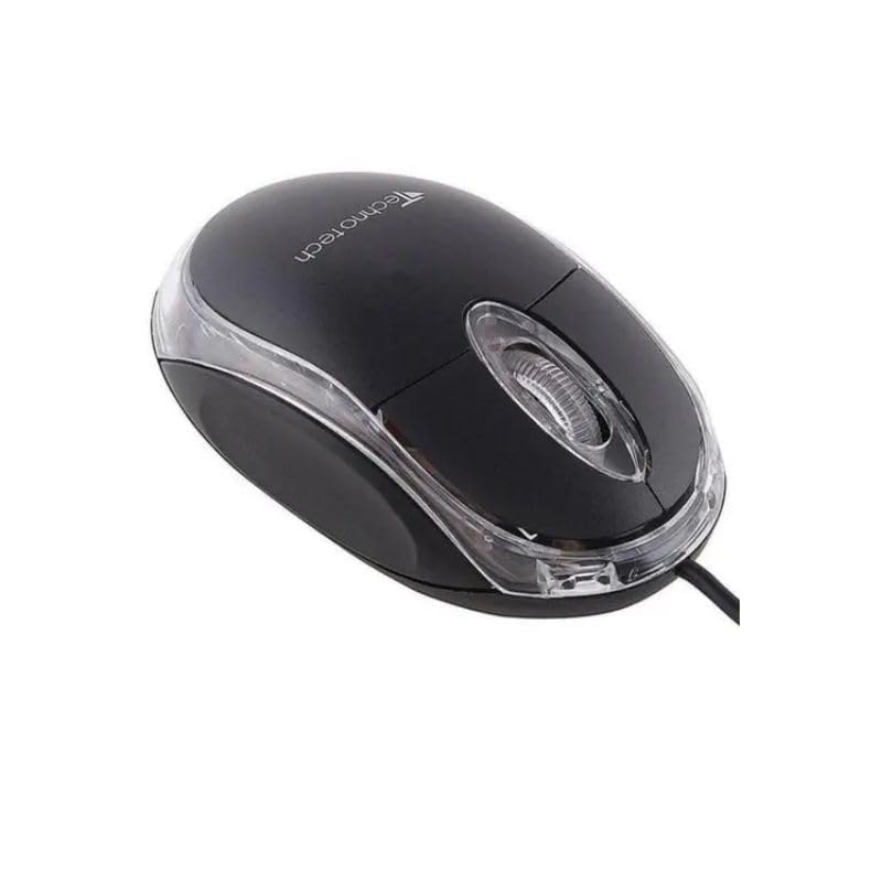 Tecmotech Wired USB Optical Mouse with LED Light, 1200 DPI, Black | Plug & Play, Ergonomic Grip, No Driver Required, Windows & Mac Compatible, Smooth Tracking-image-40
