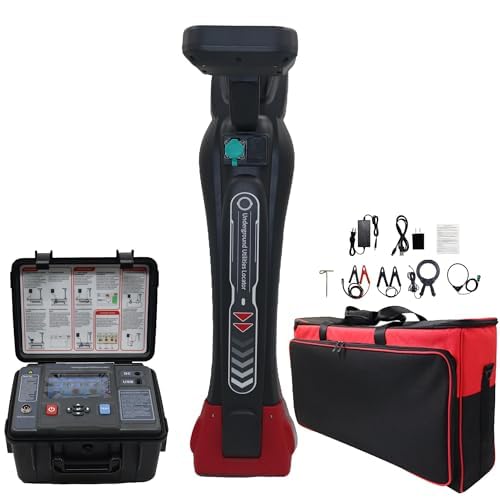 Underground Utility Pipe & Cable Locators Underground Utilities Locator Kit with Accuracy ± 5% to -10% Clamp Inner Diameter φ125mm Multiple Frequency Signal Transmission Modes Touch Screen