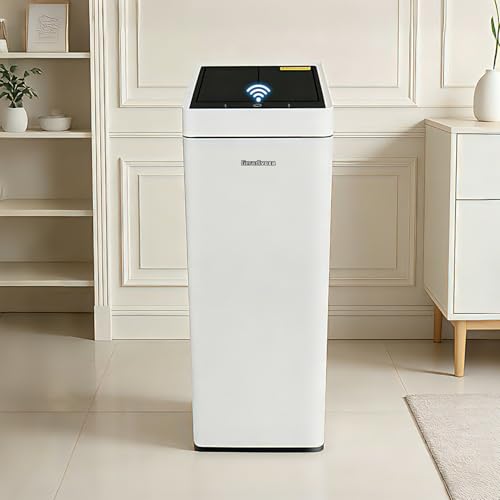 Image of 8 Gallon Touchless Kitchen Trash Can with Motion Sensor Lid, Smart Stainless Steel Garbage Can with Air-Press Bag Expander for Home, Office & RV