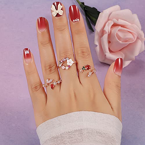 12 Pcs Rose Gold Rings For Women Knuckle Rings Set - Engagement Rings For Women - Cubic Zirconia Rings For Teen Girls - Stackable Rings For Women Finger Rings- Pack Of Silver Rings For Teen Girls #TOP1