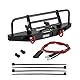 INJORA Vorder und Hinter Stoßstange - CNC Aluminium Stoßstange mit Licht für 1/18 RC Crawler TRX4M Defender Upgrade