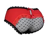 aishani Sissy Pouch Panties Men's Hipster Lace Bikini Briefs Lingerie Underwear,L Red