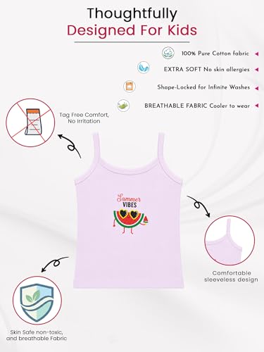 Image of BODYCARE Unisex Baby Vest Sleeveless Cotton Baniyan | Kid's Sando Baniyan, Kids Vest | Soft & Breathable Baby Jabla |Toddler Innerwear for Boys & Girls, Cute Prints | Multicolor| Pack of 3