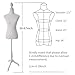 Female Dress Form Mannequin Torso Body with Adjustable Tripod Stand Dress Jewelry Display (White)