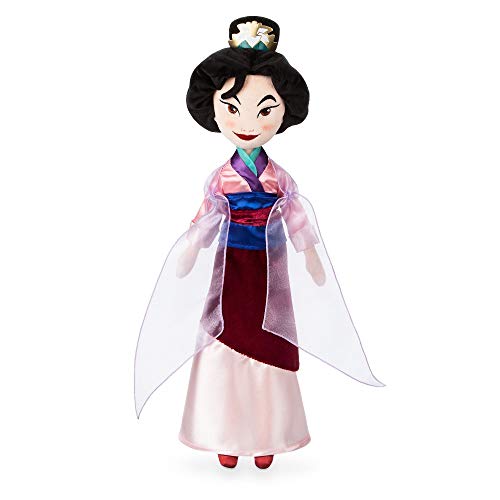 Disney Store: muñeca de Peluche de Mulán, 51 cm, Pelo en un moño con peineta Floral...