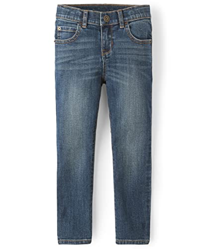 Image of The Children's Place Boys Basic Stretch Skinny Jeans, Lt Med Stone Single, 20 Husky