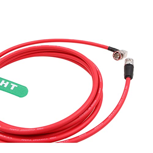 HangTon 12G 4K Raw SDI Coaxial Video Cable BNC to BNC Canare LV-61S 75 ohm for Canon Blackmagic Camera Monitor Flexible Shielded 1.5M Red - Image 2