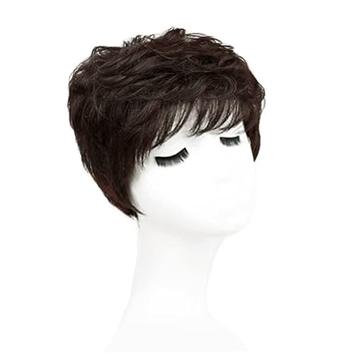 Miniatura 4 de AiUree Pieza de repuesto para cabello rizado natural, 5.1 x 5.1 in, cabello humano corto con clip en cabello ondulado para mujeres con cabello