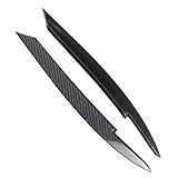 Farbe: Kohlefaser Moligh doll für Passat B7 2010-2015 Auto Scheinwerfer Augenlider Augenbrauen Abs Scheinwerfer Lampe Aufkleber Abdeckung Trim Zubeh？R Kohlefaser