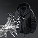 Mens Windbreaker Jackets Lightweight Waterproof Hooded Rain Jacket Outdoor Raincoat Softshell with Zipper Pockets Fashion 2025 Hiking Fishing Camping Gear Travel Outfits 01# Black Large