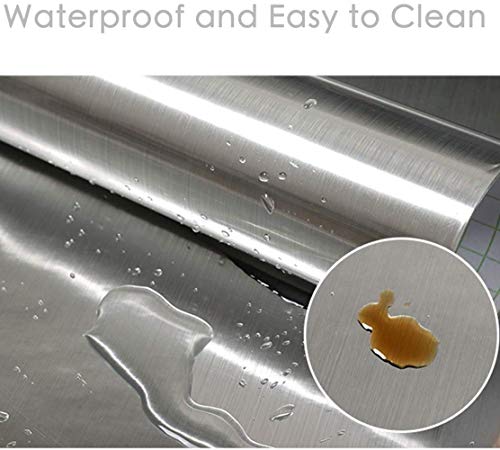 Hode Zelfklevende folie, zelfklevende folie, doe-het-zelf decoratiefilm, waterdicht, PET- en PVC-metaallook, 40 x 300 cm - Image 3