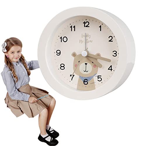 FLAVAS Réveils pour chambre à coucher | Minuteur de sieste silencieux | Horloge de voyage sans tic-tac de dessin animé