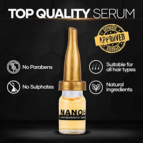 NanoHair by Bubbly Multi Effect Hair Strengthening Serum, Root Activator Hair Treatment Oil Serum To Make Your Hair Look Stronger, Longer and Healthier, 0.17 Fl Oz/5 mL x 10 pcs