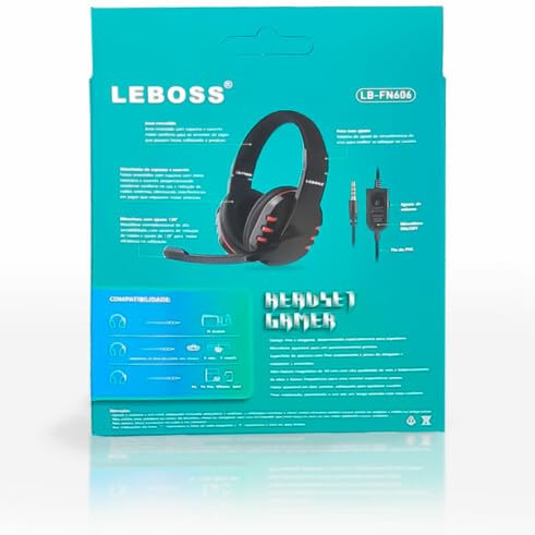 Headset Gamer Com Fio Microfone Fone de Ouvido Anti Ruído Headphone Entrada P3 Compatível com XBOX O