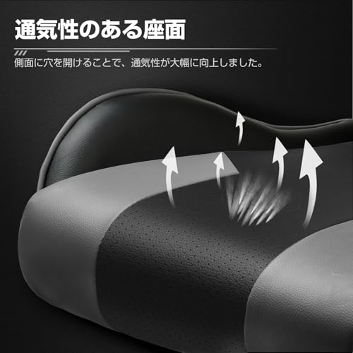 GTPlayer ゲーミングチェア オットマン付き ゲームチェア 140°リクライニング ハイバック ヘッドレスト ひじ掛け ランバーサポート 蒸れない座面 PUレザー 気孔付き皮革 テレワーク 椅子 パソコンチェア イス gaming chair 电竞椅 グレー PL800 [4]
