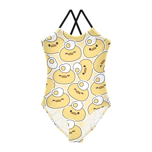 Image of Girls one Piece Swimsuit Summer UPF 50+ Quick Dry Beach Bathing Suit with Straps Swimwear 3-10 Years