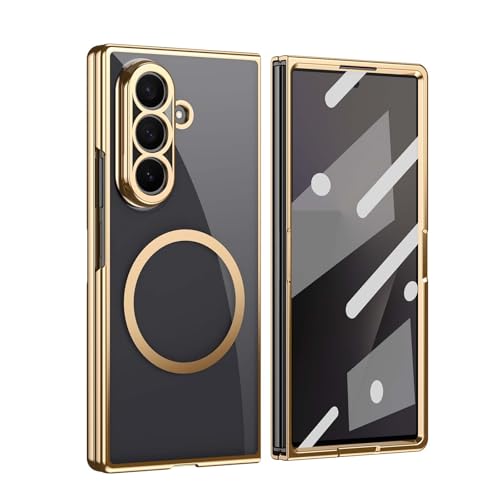 Étui magnétique pour Samsung Galaxy Z Fold 7 antichoc plaqué doré