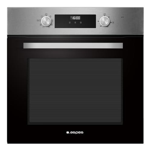 Aspes Horno Multifunción Inox AHM8700DX. Capacidad 70 Litros, 3000 W, Grill, 8 Programas, Interior Esmaltado, Temporizador, Fácil Limpieza, Eficiencia Energética Clase A
