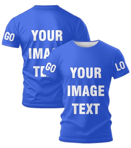 Custom Tshirts with Your Text Image Logo for Men...