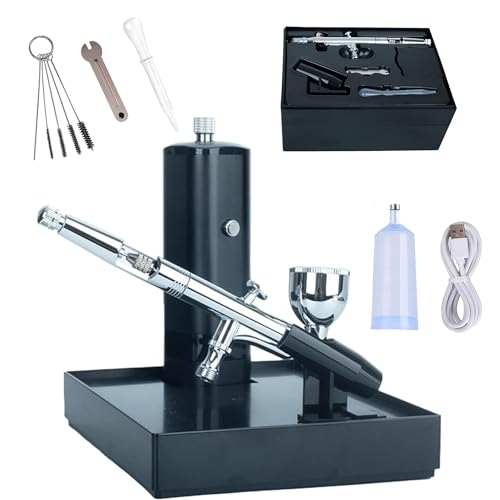 Image of Cordless Airbrush kit with air Brush Holder Replaceable Battery Powered Portable handhold Mini air Brush Compressor for Barber,Nail,Cake,Miniature