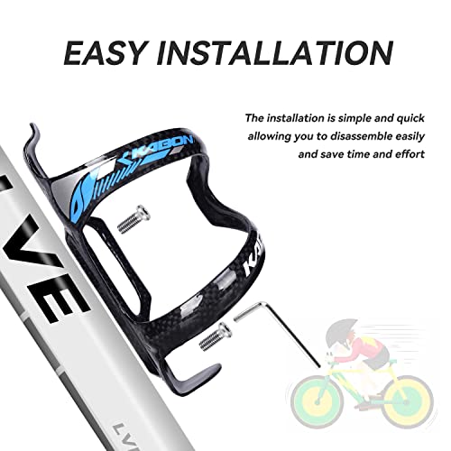 KABON Bike Water Bottle Holder, Lightweight 3K Carbon Fiber Bicycle Drink Water Bottle Cages for Road Bike MTB Cycling Accessories - Pack of 2 - Image 6