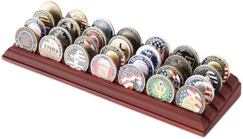Amazon.com: LIUYALO 100% Solid Wood Challenge Coin Display Stand,Three ...