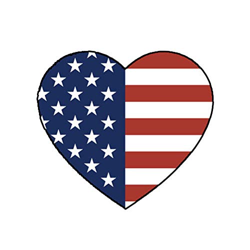 MAGNET Heart Shaped Usa Flag American United States Of America Sticker Stars Stripes Magnetic Vinyl Car Fridge Sticks to any Metal Surface 5"