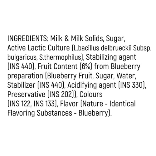 Image of Milky Mist Blueberry Yoghurt | Made with Real Fruits | Zero Preservatives | Healthy & Delicious | Smooth Texture | 100 g