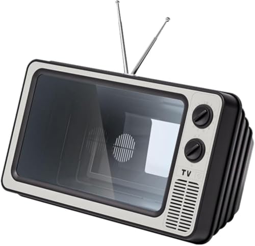 Getgenスクリーンアンプ スマホ拡大鏡ホルダー テレビ型 スマートフォン用 5倍 画面拡大鏡 スマホ拡大スクリーン 見やすい 12インチ (B)