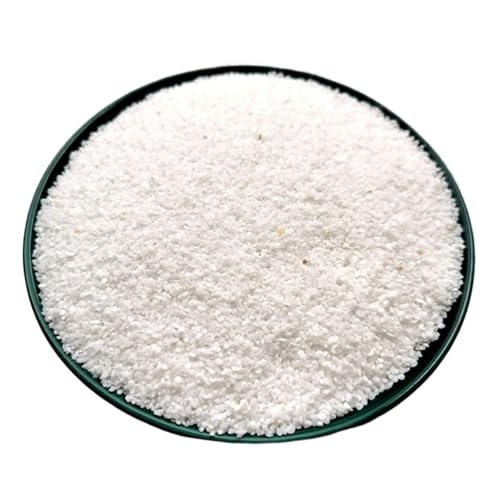 RUHTEUO 500g Crystal Sand Fish Tank Bottom Landscaping Decorative Stone Aquarium Aquatic Turtle Sands Decorations for Crafts, Vases Filler(0.5-1mm white sands)