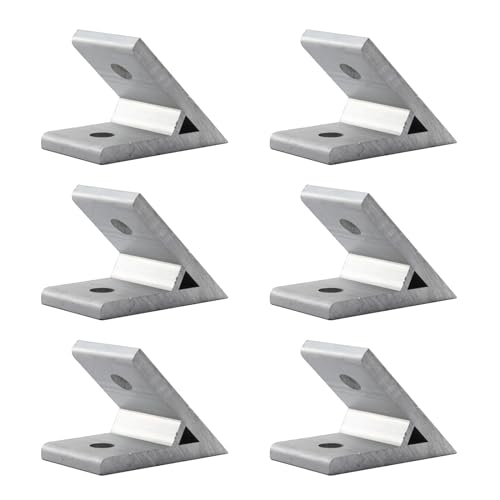 (6 piezas) Serie 4040 Soportes de esquina de ángulo de 45 grados, conectores de esquina para perfil de extrusión de aluminio