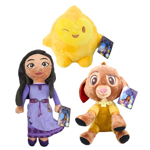 Peluche Disney Wish Asha Valentino Star grand doudou enfant brodé 35cm