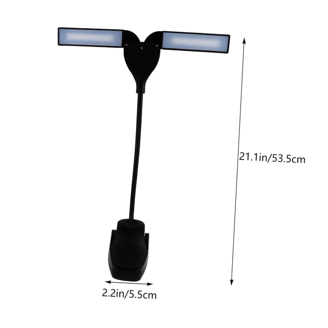 VICASKY Led Piano Lamp Touch-on Music Score Lamp Eye-Protecting Dual Power Supply Black for Piano Practice