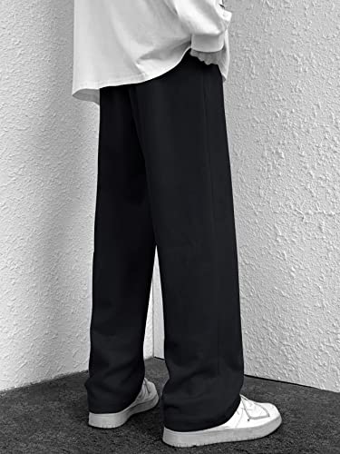 Image of KOTTY Men's Solid Wide Leg Relaxed Fit Drawstring Waist|Casual Joggers for Streetwear & Gym