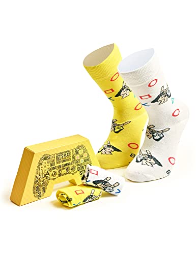CREA SOCKS Chaussettes de jeu amusantes - En coton - Pour jeux - Avec inscription « Eat Sleep Game Repeat » - Taille EU 41-46, Do not Y / Eat Sleep W, L Cover