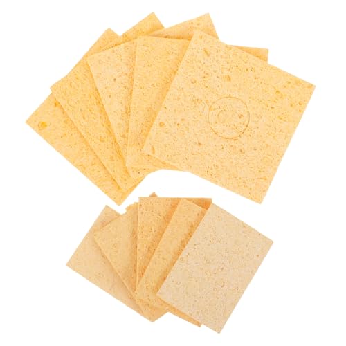 BUTIFULSIC 10pcs Soldering Iron Cleaning Sponge Soldering Tips Cleaning Sponge Soldering Iron Tip Cleaner Kit Solder Tips Cleaning Soldering Tip Cleaner Solder Cleaning Solder Tip Cleaning