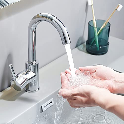 WasserHoy Waschtischarmatur mit 360° Schwenkfunktion und Auslauf